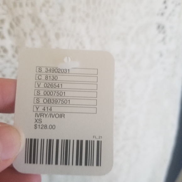 NWT Free People Ivory Mini Dress - Picture 4 of 6